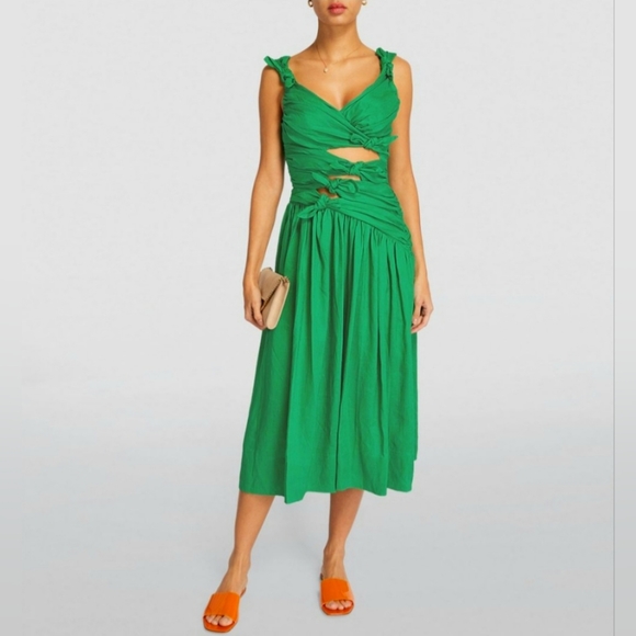 HP💖Zimmermann Tiggy Bow Midi Dress. Size 0P, NWT - Picture 3 of 15